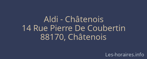 Aldi - Châtenois