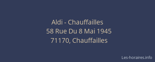 Aldi - Chauffailles