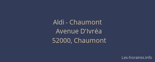 Aldi - Chaumont