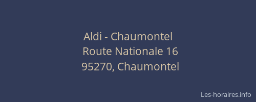 Aldi - Chaumontel