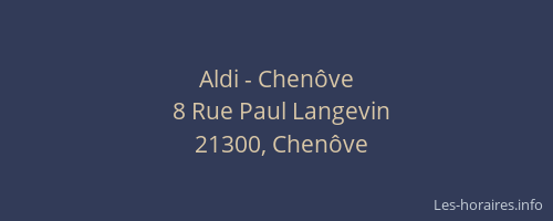 Aldi - Chen&ocirc;ve