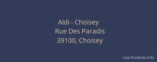 Aldi - Choisey