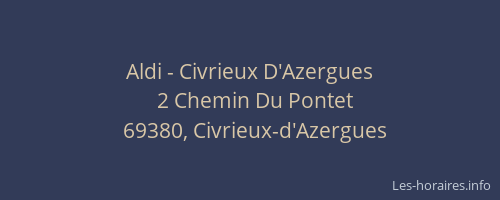 Aldi - Civrieux D'Azergues