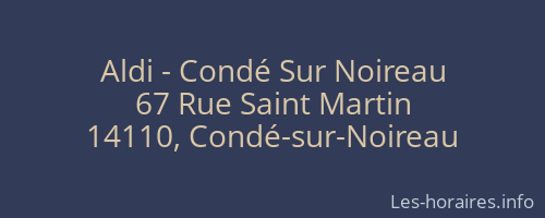 Aldi - Condé Sur Noireau