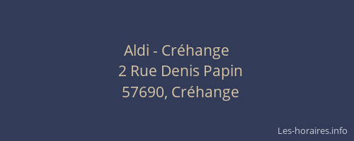 Aldi - Cr&eacute;hange