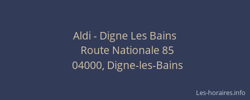 Aldi - Digne Les Bains