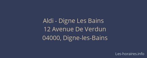 Aldi - Digne Les Bains
