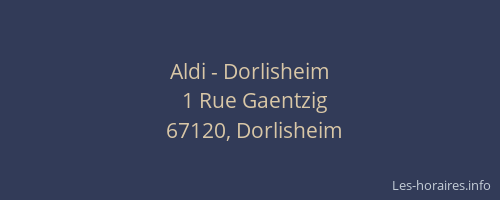 Aldi - Dorlisheim