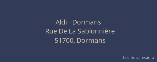 Aldi - Dormans
