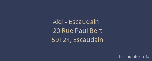 Aldi - Escaudain