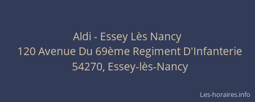 Aldi - Essey Lès Nancy