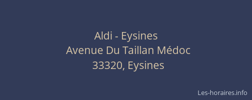 Aldi - Eysines