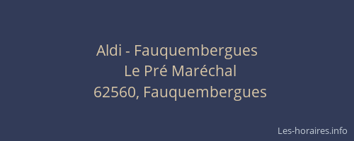 Aldi - Fauquembergues