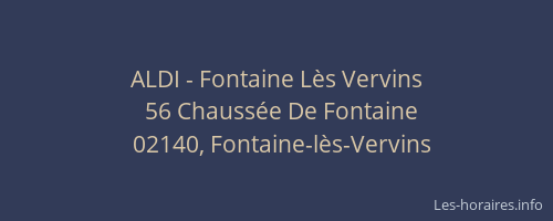 ALDI - Fontaine Lès Vervins