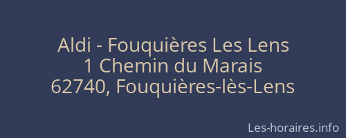 Aldi - Fouquières Les Lens