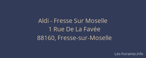 Aldi - Fresse Sur Moselle
