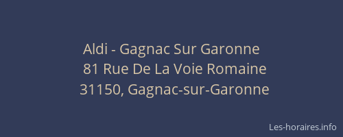 Aldi - Gagnac Sur Garonne