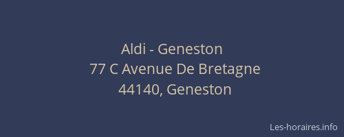 Aldi - Geneston