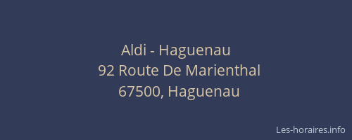 Aldi - Haguenau