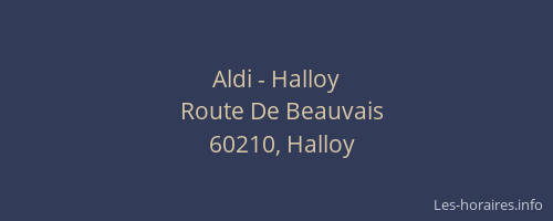 Aldi - Halloy