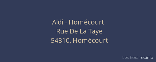 Aldi - Homécourt