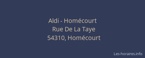 Aldi - Hom&eacute;court