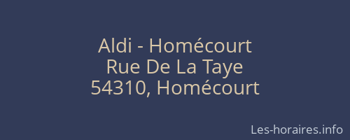 Aldi - Homécourt