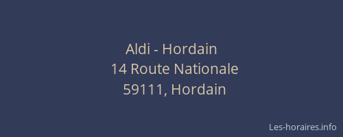 Aldi - Hordain
