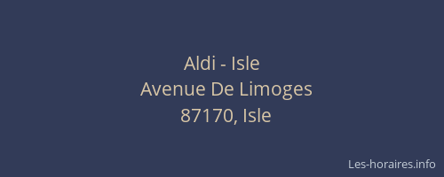 Aldi - Isle