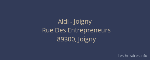 Aldi - Joigny