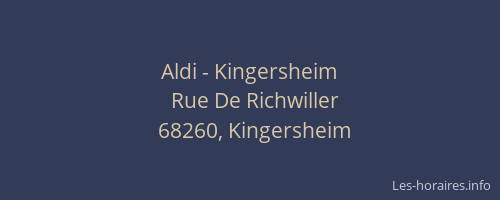 Aldi - Kingersheim