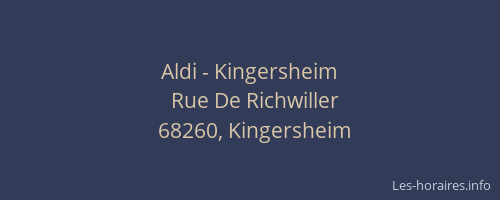 Aldi - Kingersheim