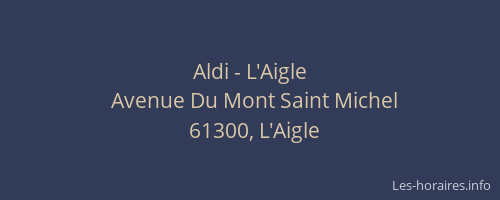Aldi - L'Aigle
