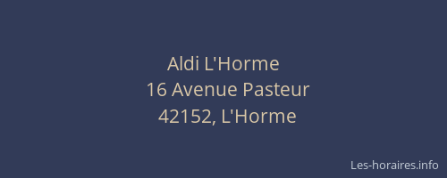 Aldi L'Horme