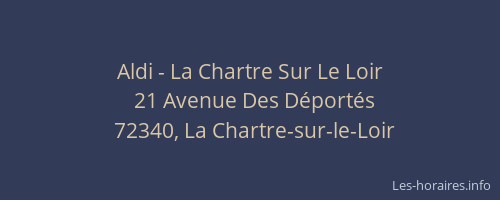 Aldi - La Chartre Sur Le Loir