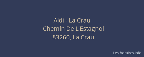 Aldi - La Crau