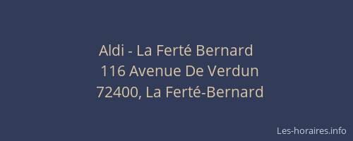 Aldi - La Fert&eacute; Bernard