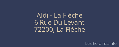 Aldi - La Flèche