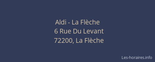 Aldi - La Flèche