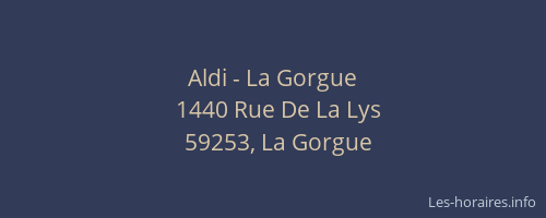 Aldi - La Gorgue