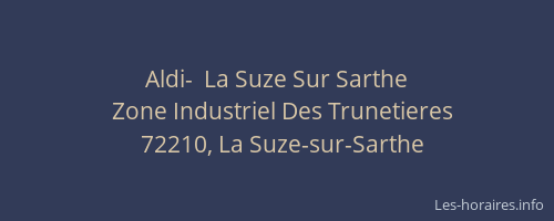 Aldi-  La Suze Sur Sarthe