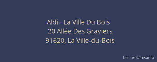 Aldi - La Ville Du Bois