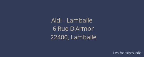 Aldi - Lamballe