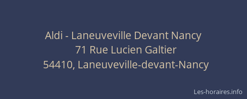 Aldi - Laneuveville Devant Nancy