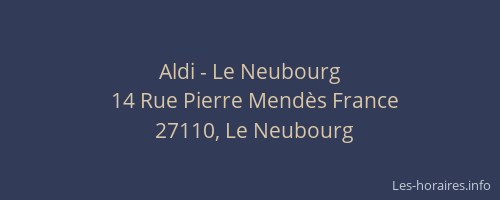 Aldi - Le Neubourg