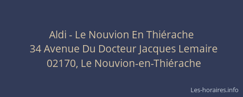 Aldi - Le Nouvion En Thiérache