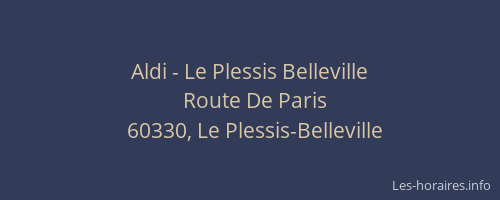 Aldi - Le Plessis Belleville