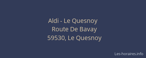 Aldi - Le Quesnoy