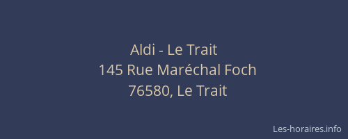 Aldi - Le Trait