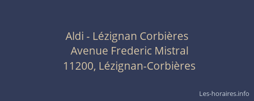 Aldi - Lézignan Corbières